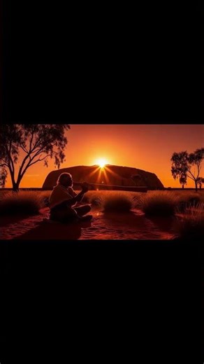 Didgeridoo Sunset Uluru - Aboriginal Music Australia