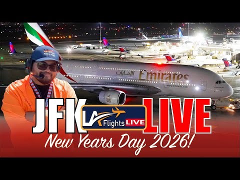 🔴LIVE NEW YEARS DAY FROM JFK! | TWA HOTEL | JANUARY 1, 2026