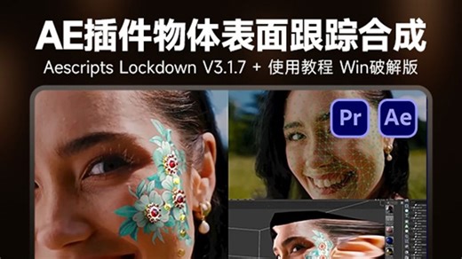AE插件物体表面跟踪合成 Aescripts Lockdown v3.1.7 + 使用教程 Win破解版