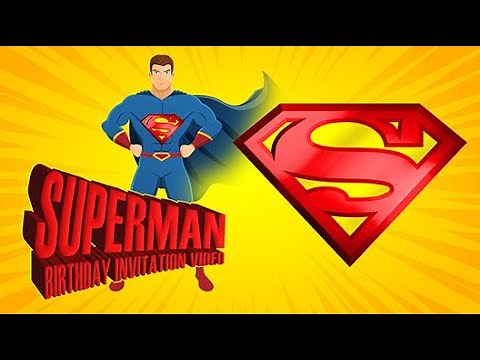 Superman Theme Birthday Video Invitation | Birthday Video Invitation Maker by Inviter