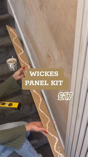 6.4K views · 36 reactions | DIY Stair Paneling with Wickes Kit x2 and Instant Grab Adhesive - Easy & Affordable! 漢 @Wickes #wickes #panelling #diy #mumof6 #panelkit #stairs | The Wisdom Family | Facebook