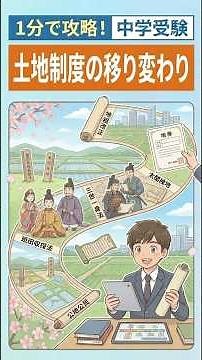 班田収授法から地租改正まで、一気につながる！ #中学受験 #歴史 #社会 #日本史