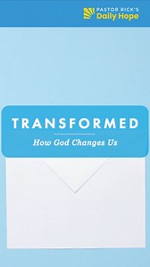 Join me as I start a new #DailyHope study, "Transformed" on-air through June 30th. In this study, you’ll discover . . . • That God loves you unconditionally and just the way you are—but he loves you too much to let you stay that way. Learn how God wants you to grow to become more like his Son. • Why God never intended for you to go through problems, difficulties, tragedies, or pressures in life on your own and why every person needs a life support system. • How the greatest benefit to your life 