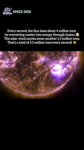 The Sun Loses 5.5 Million Tons Every Second! 😳☀️ #space #astronomy