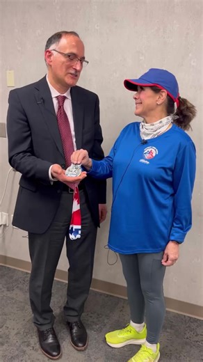 Thankful doesn't begin to describe how 18-time marathon runner Brenda Mack feels after our head of spinal surgery Dr. Muwaffak Abdulhak got her back on her feet. Just 10 months after minimally invasive spine surgery and rehab, 67-year-old Brenda completed the Detroit Free Press half marathon in October. "At my first appointment with Dr. Abdulhak, he told me I would be able to run again so I promised him my next marathon medal. Now we both made good on our promises." | Henry Ford Health