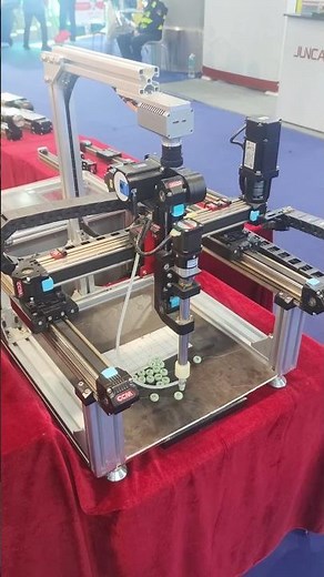 XYZ 3 Axis Automatic Gantry Cartesian Robot System #linearmotion #linearactuator #automation #cnc