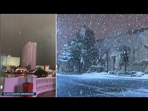 Las Vegas snow: Up to 2 inches of snow falls on strip for 1st time in decade | ABC7