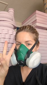 Sanding styrofoam, pink insulation foam or white EPS foam, I always try to do as much as possible in one day. It's messy, it's hot, and I hate it 😬😅 I get as much done as I can in a day, then I can move on to more fun parts of the process, coating and painting! (Even though there is more sanding involved 😭😭😭) #dopaminedecor #styrofoamart #customprops | MIXT UP Designs