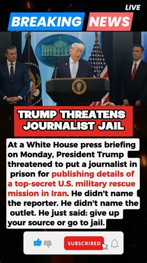 Trump's SHOCKING Jail Threat to Reporter: Is This The End of Free Press?!