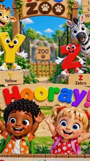 Learn ABC with Cute Zoo Animals! A–Z Alphabet Adventure | ABC for Kids #shorts