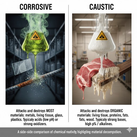 Corrosive Vs Caustic: What's The Difference? » Differencess