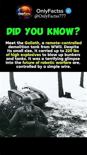 The World's First Remote-Control Tank: Goliath