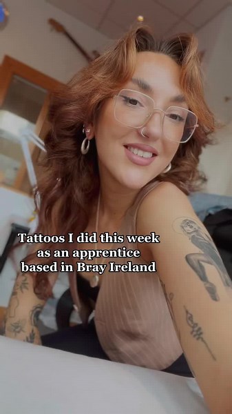 So many fun ones this week & started red ink😍😍 #fypシ #70s #vintage #tattoo #tattooapprentice #tattoos #tattooedgirlstiktok #ireland #thrifted #fyp