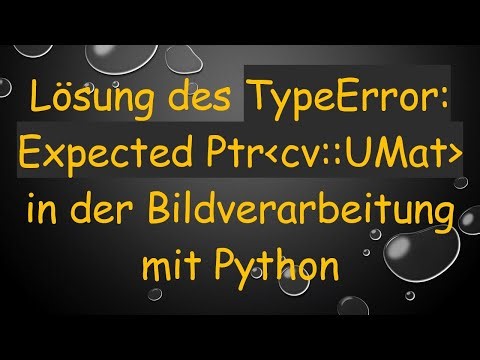 Lösung des TypeError: Expected Ptr cv::UMat in der Bildverarbeitung mit Python