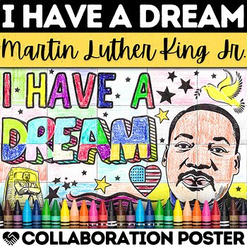 Black History Month Collaborative Poster Activity MLK I Have a Dream Art Project