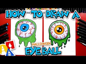 How To Draw A Spooky Eyeball For Halloween - Videos For Kids