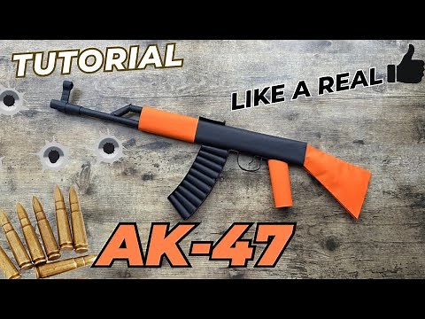 PAPER AK-47 EASY ORIGAMI TUTORIAL | DIY AK-47 STEP BY STEP INSTRUCTIONS ORIGAMI WORLD PAPER FOLDING