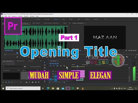 How to Make Easy Opening Titles || Adobe Premiere Pro CC Beginner