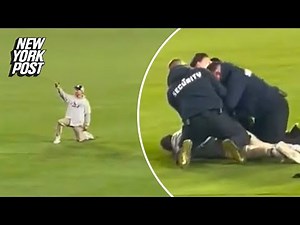 Dodgers fan gets tackled by security in disastrous on-field proposal | New York Post Sports