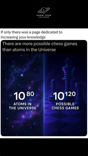 chess has more possible games then the no of the strings in the universe😱#space #chess #atom