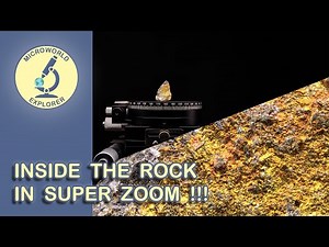Inside of the Rock under the Microscope. Unseen World in SUPER ZOOM!