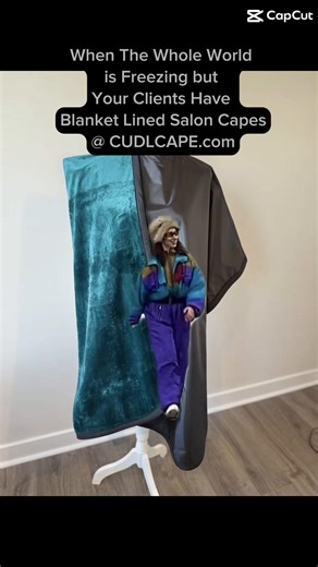 New Confidence Unlocked with Blanket Lined Salon Chemical Capes 😏 Get yours at CUDLCAPE.com #stylistsoftiktok #salonowner