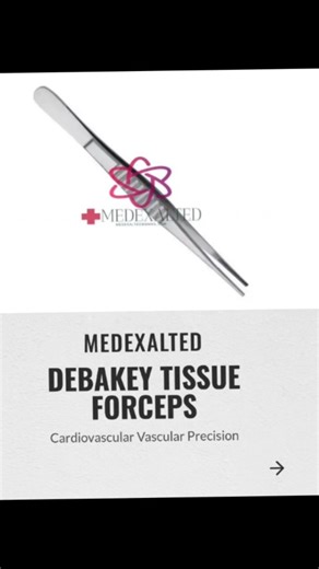 Med Exalted on Instagram: "Cardiovascular Vascular Forceps Stainless Steel DeBakey Tissue Forceps Used Cardiovascular Contactwhatsapp +923417330036 Medexalted@gmail.com Titles • Top Surgical Instruments Revealed • Must-Have Tools for Surgeons • Precision in Every Incision Hashtags #surgicaltools #medtech #surgerygear #medinspiration #surgeonlife medicaltools"