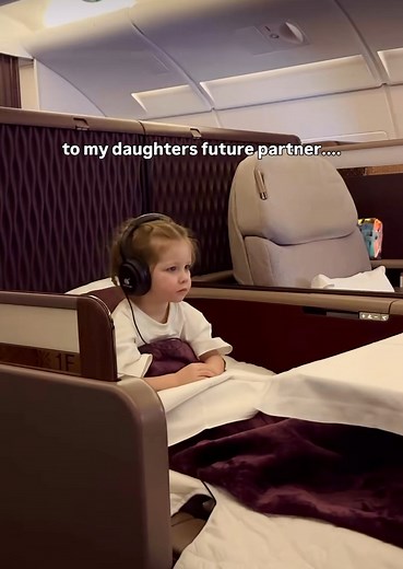 15K views · 53 reactions | To her future partner: The bar is right here. ✋✨This is Qatar Airways First Class baby… just so you know what she’s used to! ✈️  @calvincoyles #aviation #travelling #firstclass #fblifestyle | Filipina Cabin Crew | Facebook