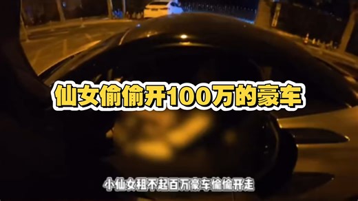 大型纪录片《仙女偷开100万豪车》持续为你播出！！！