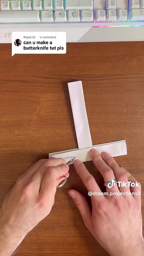 Origami Paper Butterfly Knife Tutorial
