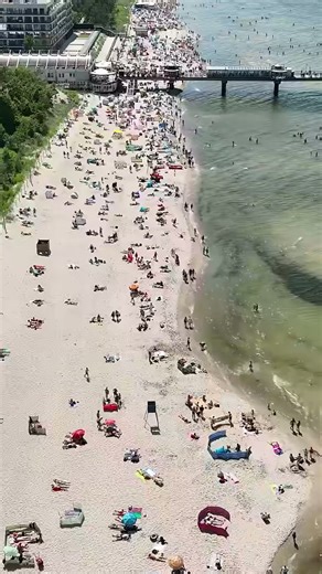 Międzyzdroje Beach: Endless golden sands from above!