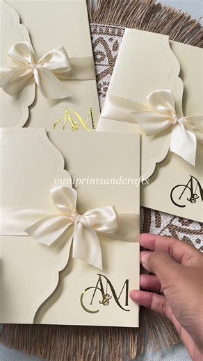 Minimalist Wedding Invitations by Yuni Prints & Crafts