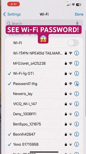 Find Your Saved Wi-Fi Password on iPhone (Easy!) #iphone #phoneinfo #wifipasswordshow