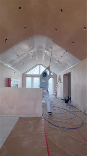 First Coat of Fresh Plaster with Tikkurila Primer