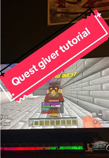 How to make a quest giver in mc bedrock #realms #bedrock #npc #minecraft #tut
