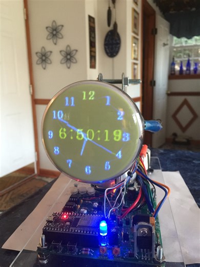 Oscilloscope Clock Made With 3FP7 Cathode Ray Tube, "century" Style Font, Blue /yellow Phosphor, Vintage Analog Technology With Digital Tech - Etsy UK