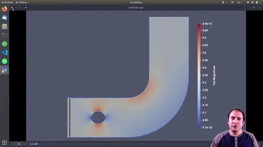 Paraview (particle tracking and path lines)