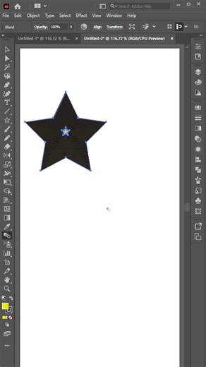 Amazing Star Pattern with Blend Tool ⭐ | Graphic Design Short #adobe #adobeai