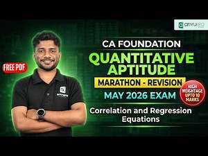 🎯One-Shot Correlation and Regression | Equations | Marathon Revision | May 2026 | Nithin | ArivuPro