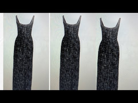 how to cut and sew bustier dress with scoop neckline