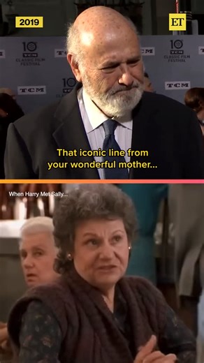 Entertainment Tonight on Instagram: "Rob Reiner was such a prolific director, his filmography is stacked with so many classics— but it’s probably safe to say 1989’s ‘When Harry Met Sally…' is one of his most memorable.⁠ ⁠ At the rom-com's 30th Anniversary Screening, Reiner shared the story behind that one line we all know and still quote.⁠ ⁠ Head to the link in bio as we look back at his incredible legacy."