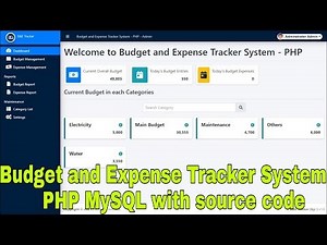 Budget and Expense Tracker System in PHP MySQL with source code
