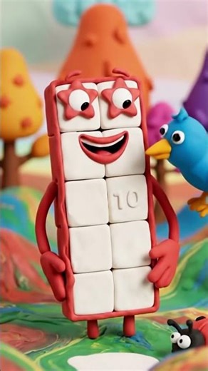 Numberblock 10: The White Block Party! 🎉⚪️ #numberblocks #countingforkids #shorts