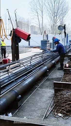 Insanely Fast Rebar Cage Welding – Sparks Everywhere!