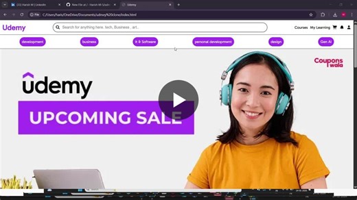 #webdevelopment #frontenddeveloper #html #css #buildinpublic #dailyprojects #learningjourney #selftaughtdeveloper #consistencyiskey #techlife | Harish M