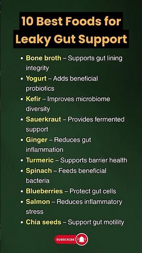 10 Best Foods for Leaky Gut Support