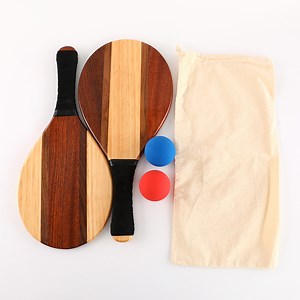 [Hot Item] Promotional Beach Tennis Racket Bat Wood Games