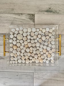 Handcrafted Resin Shell Tray | Coastal Décor | Florida Seashells - Etsy