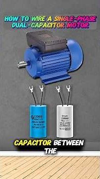 How to Wire a Single-Phase Dual-Capacitor Motor (Forward & Reverse Made Simple)⚡️ #motorcapacitor