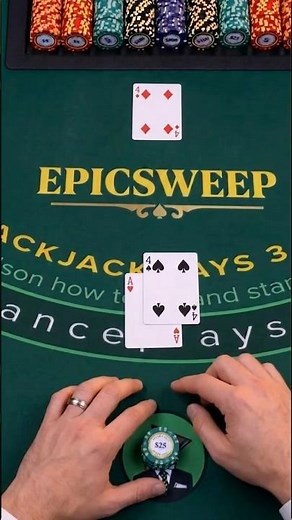 Why You Should DOUBLE On Soft 15 Against A 4! 🎰 #blackjackstrategy